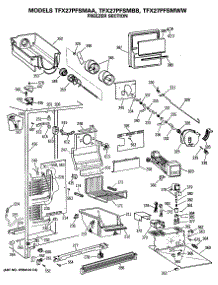 03 - Freezer Section parts for Ge Refrigerator TFX27PFSMBB from AppliancePartsPros.com