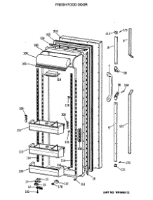 02 - Fresh Food Door parts for Ge Refrigerator TFG27PRTCWW from AppliancePartsPros.com