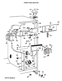04 - Fresh Food Section parts for Ge Refrigerator TFG27PRTCWW from AppliancePartsPros.com