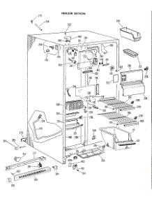 02 - Freezer Section parts for Ge Refrigerator TFF22DBM from AppliancePartsPros.com