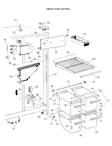 03 - Fresh Food Section parts for Ge Refrigerator TFF22DBM from AppliancePartsPros.com