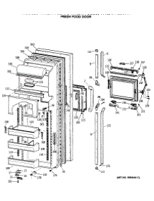 02 - Fresh Food Door parts for Ge Refrigerator TFX24PFSBBB from AppliancePartsPros.com