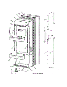 02 - Fresh Food Door parts for Ge Refrigerator TFK25PRYEWW from AppliancePartsPros.com
