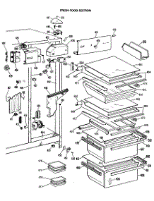 04 - Fresh Food Section parts for Ge Refrigerator TFXC24FLR from AppliancePartsPros.com