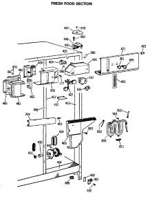 04 - Fresh Food Section parts for Ge Refrigerator TFK22PRSMAA from AppliancePartsPros.com