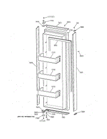 02 - Fresh Food Door parts for Ge Refrigerator ZISW48DSE from AppliancePartsPros.com