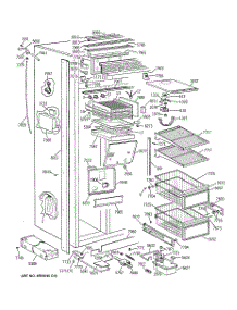 03 - Freezer Section parts for Ge Refrigerator ZISW48DSE from AppliancePartsPros.com
