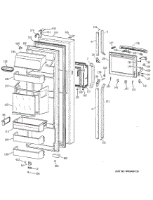02 - Fresh Food Door parts for Ge Refrigerator TFJ28PFZAWW from AppliancePartsPros.com