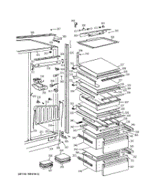04 - Fresh Food Section parts for Ge Refrigerator BISW42ELB from AppliancePartsPros.com