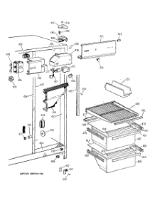 03 - Fresh Food Section parts for Ge Refrigerator TFX20SAXFWW from AppliancePartsPros.com