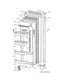 02 - Fresh Food Door parts for Ge Refrigerator TPG21BRBCBB from AppliancePartsPros.com