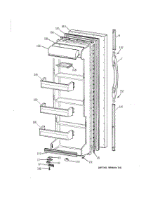 02 - Fresh Food Door parts for Ge Refrigerator TFX20SABCAA from AppliancePartsPros.com
