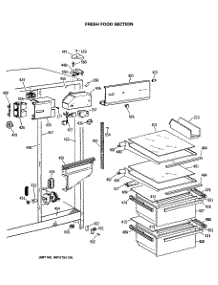 03 - Fresh Food Section parts for Ge Refrigerator MSX22GASBWH from AppliancePartsPros.com