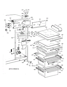 03 - Fresh Food Section parts for Ge Refrigerator TFT22JAXFWW from AppliancePartsPros.com
