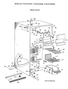 02 - Freezer Section parts for Ge Refrigerator TFX24PAXBAA from AppliancePartsPros.com