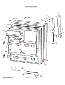 02 - Fresh Food Door parts for Ge Refrigerator TBE18JASTRAD from AppliancePartsPros.com