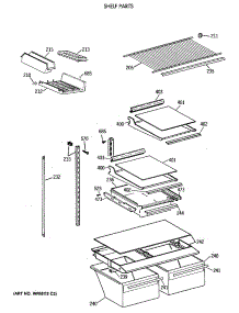 04 - Shelf Parts parts for Ge Refrigerator TBE18JASTRAD from AppliancePartsPros.com