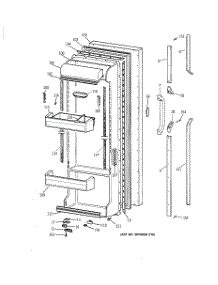 02 - Fresh Food Door parts for Ge Refrigerator TFG24PEXDWH from AppliancePartsPros.com