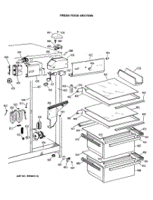 03 - Fresh Food Section parts for Ge Refrigerator MSX20GWSMWH from AppliancePartsPros.com