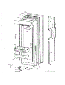 02 - Fresh Food Door parts for Ge Refrigerator TFX27ZRXDAA from AppliancePartsPros.com