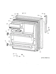 02 - Fresh Food Door parts for Ge Refrigerator TBX18NIBQRWW from AppliancePartsPros.com