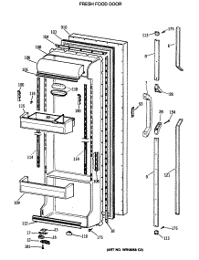 02 - Fresh Food Door parts for Ge Refrigerator TFG24PETCWH from AppliancePartsPros.com