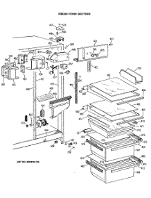 03 - Fresh Food Section parts for Ge Refrigerator TFG22ZASMAD from AppliancePartsPros.com