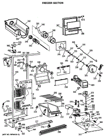 02 - Freezer Section parts for Ge Refrigerator MSX24GRSBWH from AppliancePartsPros.com