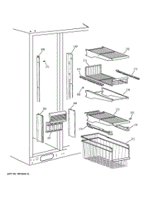 04 - Freezer Shelves parts for Ge Refrigerator TFX30PRYEAA from AppliancePartsPros.com