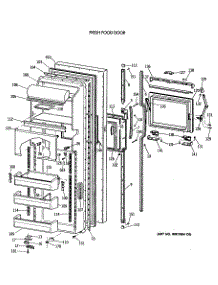02 - Fresh Food Door parts for Ge Refrigerator TFZ24ZFXAWH from AppliancePartsPros.com