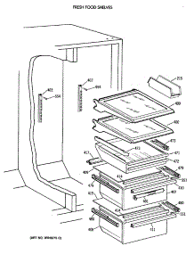 05 - Fresh Food Shelves parts for Ge Refrigerator TFZ24ZFXAWH from AppliancePartsPros.com