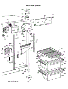 03 - Fresh Food Section parts for Ge Refrigerator TFX22SRSMWH from AppliancePartsPros.com