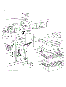03 - Fresh Food Section parts for Ge Refrigerator TFG20JRXFWW from AppliancePartsPros.com