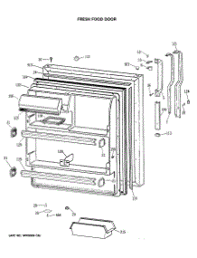 02 - Fresh Food Door parts for Ge Refrigerator TBE18JATMRAD from AppliancePartsPros.com