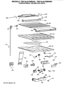 05 - Compartment Separator Parts parts for Ge Refrigerator TBE18JATMRAD from AppliancePartsPros.com