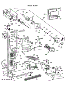 02 - Freezer Section parts for Ge Refrigerator TFT24JWXAAA from AppliancePartsPros.com
