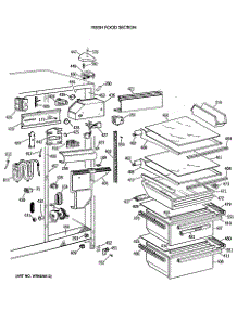 03 - Fresh Food Section parts for Ge Refrigerator TFT24JWXAAA from AppliancePartsPros.com