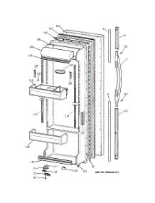 02 - Fresh Food Door parts for Ge Refrigerator TFJ22PRBAWW from AppliancePartsPros.com