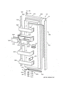 02 - Fresh Food Door parts for Ge Refrigerator ZIS48NYB from AppliancePartsPros.com