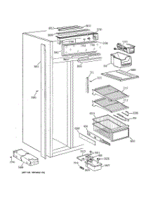 04 - Freezer Section parts for Ge Refrigerator ZIS48NYB from AppliancePartsPros.com