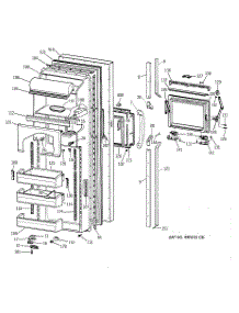 02 - Fresh Food Door parts for Ge Refrigerator MSK27PFXEWW from AppliancePartsPros.com