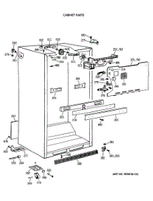03 - Cabinet Parts parts for Ge Refrigerator TBH21JATFRAD from AppliancePartsPros.com