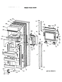 02 - Fresh Food Door parts for Ge Refrigerator TFG27PFSCWW from AppliancePartsPros.com
