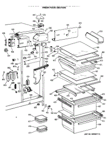 04 - Fresh Food Section parts for Ge Refrigerator TFX27ZFSBWH from AppliancePartsPros.com
