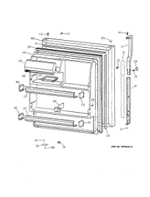 02 - Fresh Food Door parts for Ge Refrigerator TBX18CIBRRWW from AppliancePartsPros.com