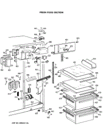03 - Fresh Food Section parts for Ge Refrigerator MSG20GWSMWH from AppliancePartsPros.com