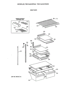 04 - Shelf Parts parts for Ge Refrigerator TBG18JAXERAA from AppliancePartsPros.com