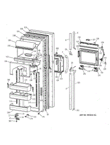 02 - Fresh Food Door parts for Ge Refrigerator TFG27PFXCWW from AppliancePartsPros.com