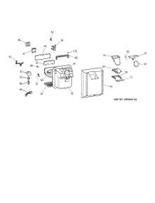 02 - Dispenser parts for Ge Refrigerator TFX22JRBAWW from AppliancePartsPros.com