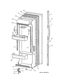 03 - Fresh Food Door parts for Ge Refrigerator TFX22JRBAWW from AppliancePartsPros.com